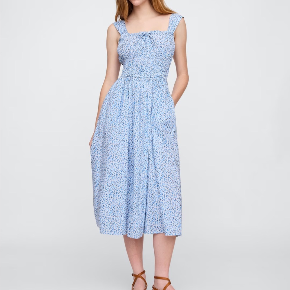 Gap Floral Blue Midi Dress